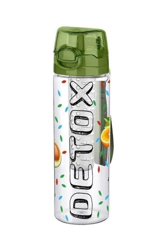 Tutma Saplı Kilitli Kendiliğinden Süzgeçli Kolay Taşınabilir Detoks Sporcu Diyet Matarası – 700 ml görsel 3