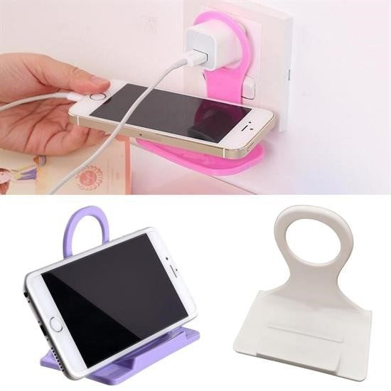 Universal Mobil Şarj Priz Askısı ve Telefon Tablet Tutucu Stand görsel 3