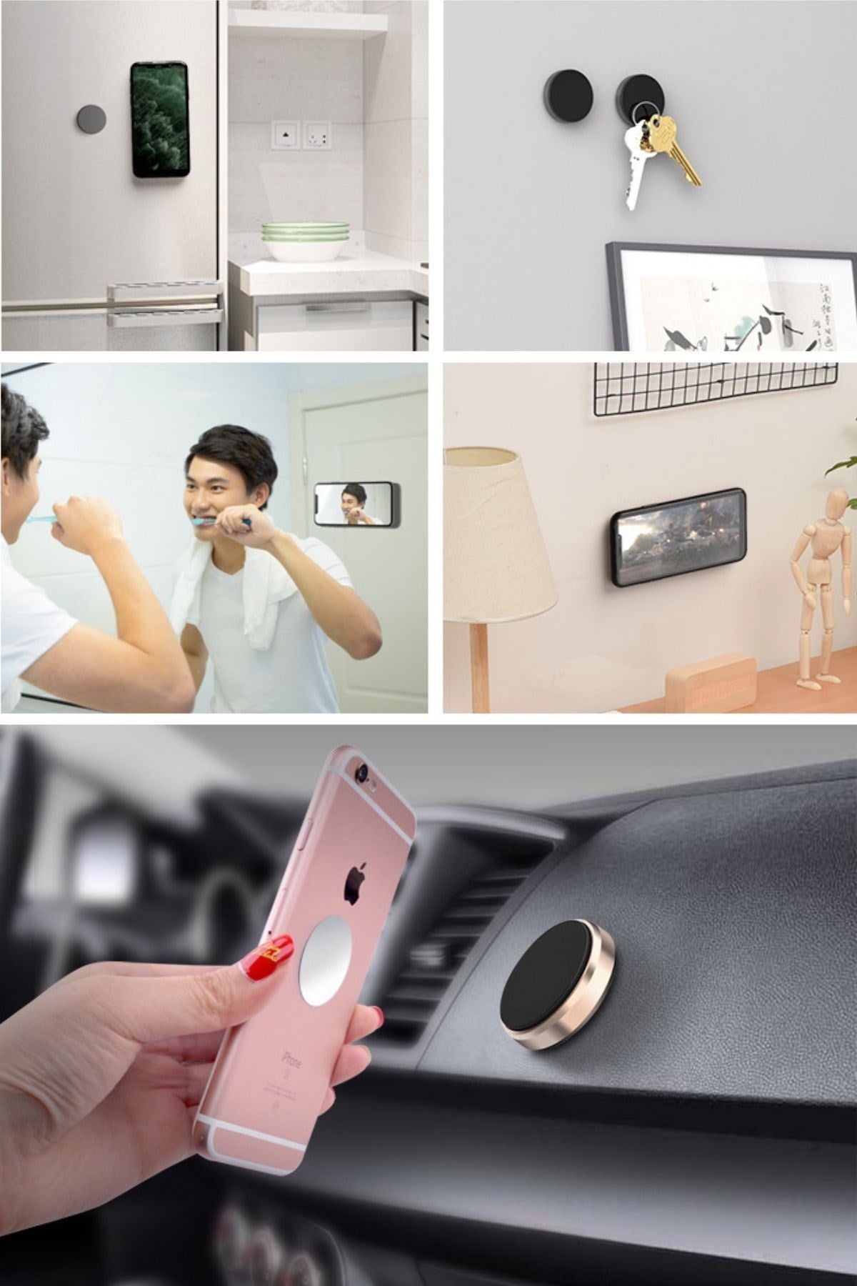 Tüm Modellerle Uyumlu Manyetik Araç İçi Telefon Tutucu – Güçlü Mıknatıs, 360° Döner Başlık