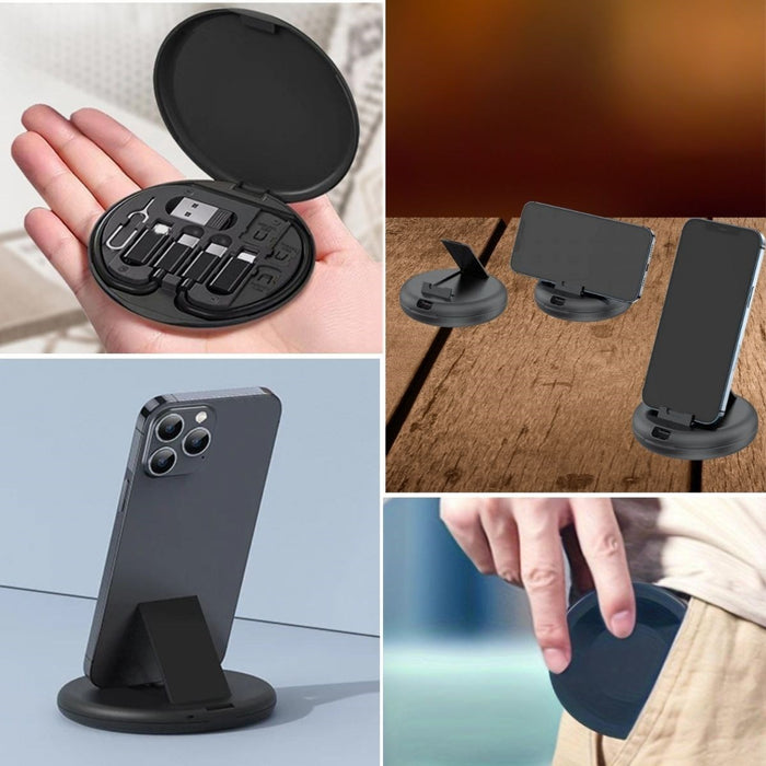 60W Destekli Seyahat Kablo Kutusu 5’i 1 Arada USB Type-C Şarj Kablosu Seti görsel 3