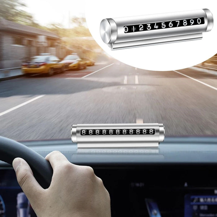 Alüminyum Kasa Gri Renk Çevirmeli Araç İçi Telefon Numaratörü – Park Oto Numaratör görsel 2