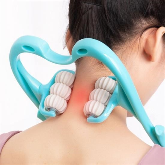 Çok Fonksiyonlu Manuel Altı Tekerlekli Boyun Masaj Aleti görsel 2