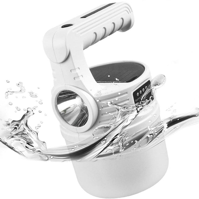 LED Güneş Enerjili Kamp Lambası – 2000 Lümen, 5 Modlu, USB Şarjlı Asılabilir Torch El Feneri görsel 4