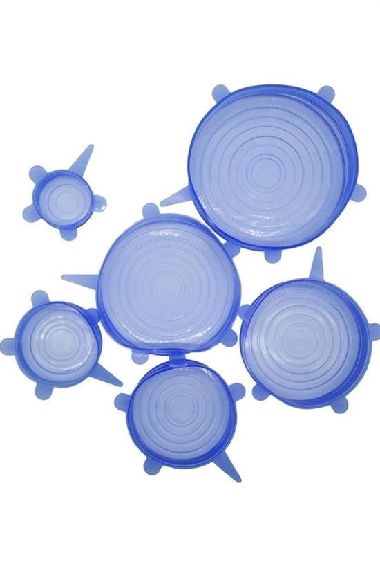 6’lı Silikon Streç Kapak – Hava Geçirmez Gıda Saklama Kapakları görsel 4