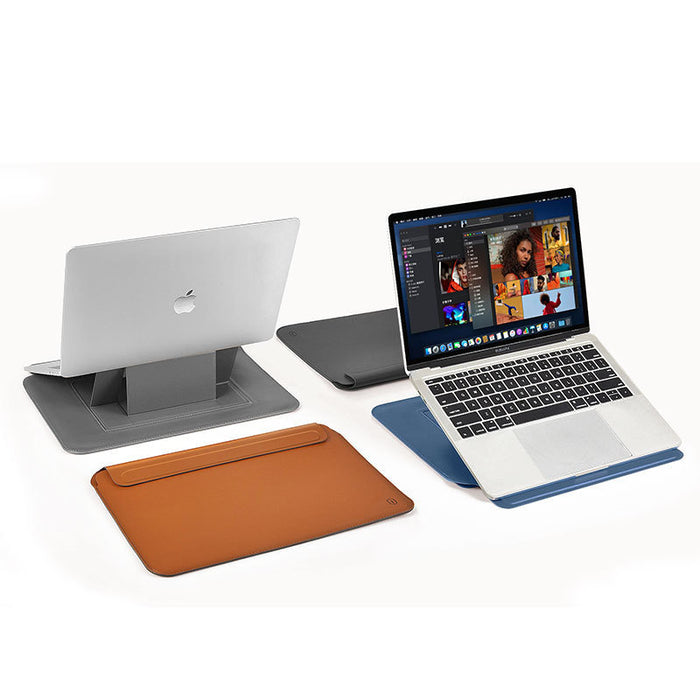 Suya Dayanıklı PU Deri Laptop ve Macbook Çantası – Darbe Emici, Ergonomik ve Şık Tasarım görsel 3