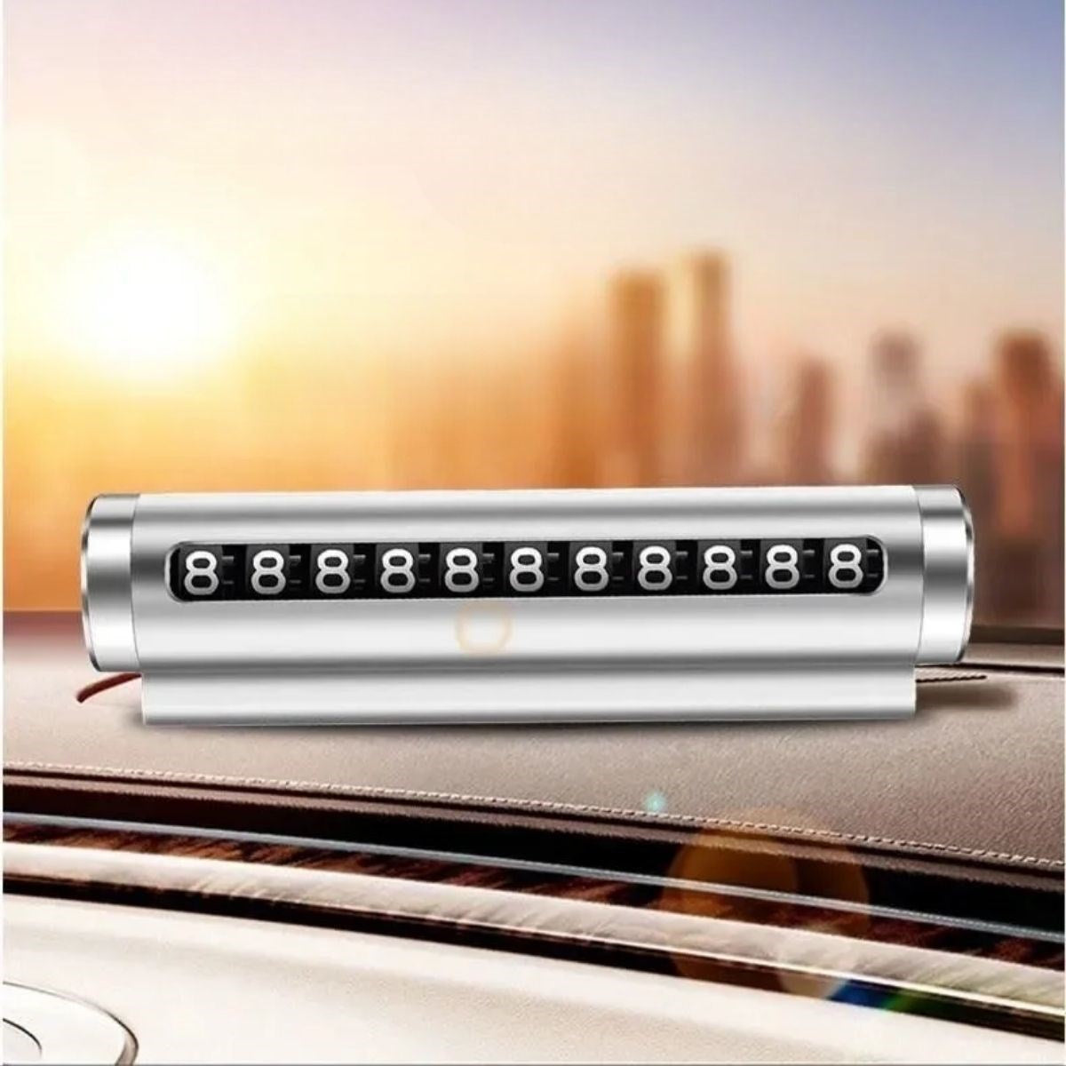 Alüminyum Kasa Gri Renk Çevirmeli Araç İçi Telefon Numaratörü – Park Oto Numaratör