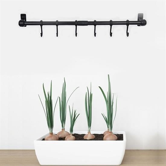 Duvara Monte Edilen 6 Kancalı Dekor Kaşıklık ve Kupa Askısı görsel 2