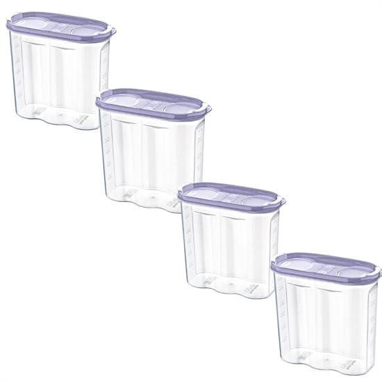 2 Kapaklı Ölçekli Erzak Kuru Gıda Saklama Kutusu - 1,7 Litre