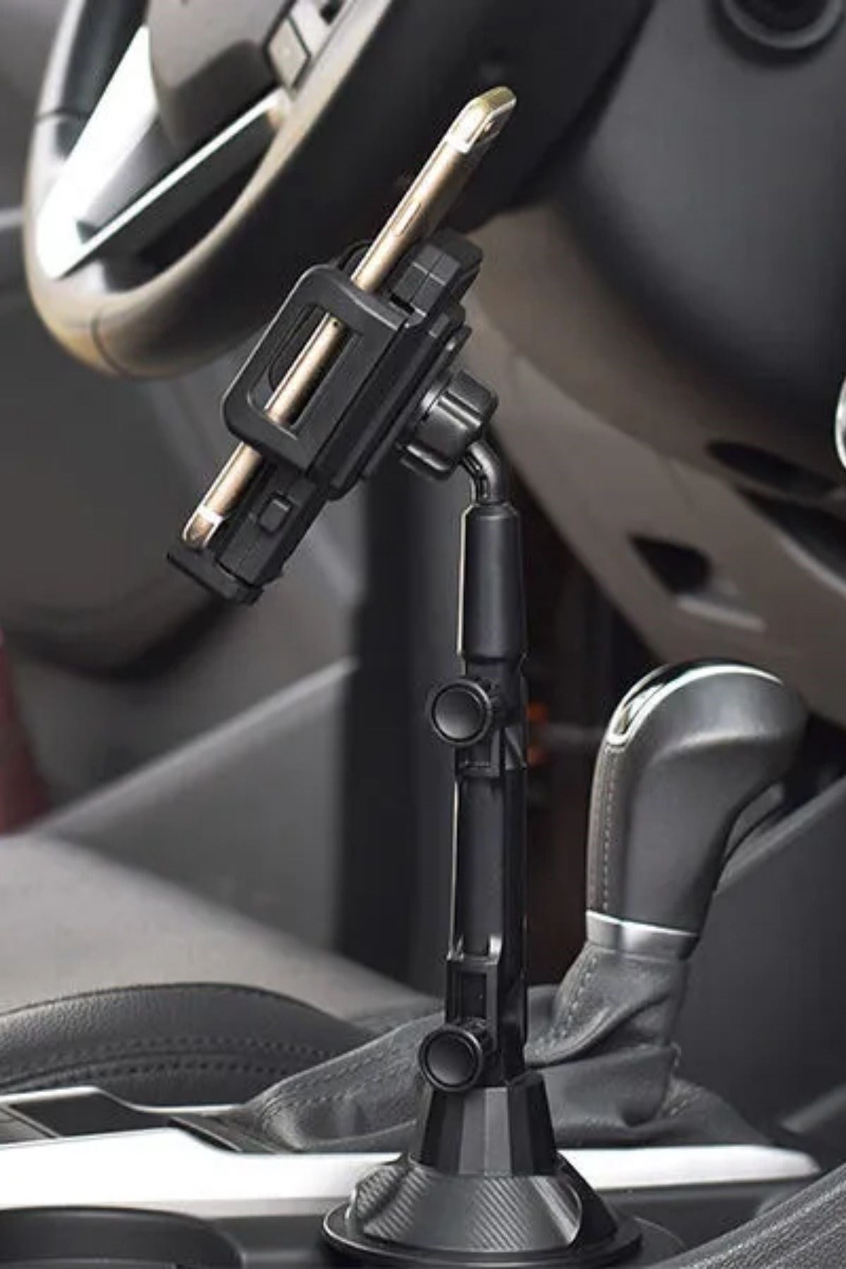 Teleskopik Araç Bardak Yerine Giren Telefon Tutucu