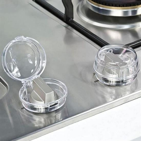 Isıya Dayanıklı Plastik Ocak Düğme Koruyucu – Çocuk Güvenliği için Emniyet Kilidi