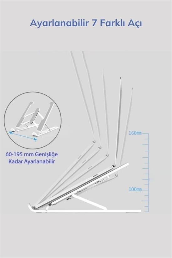 Ayarlanabilir Katlanabilir Laptop Yükseltici – Taşınabilir Ergonomik Dizüstü Standı
