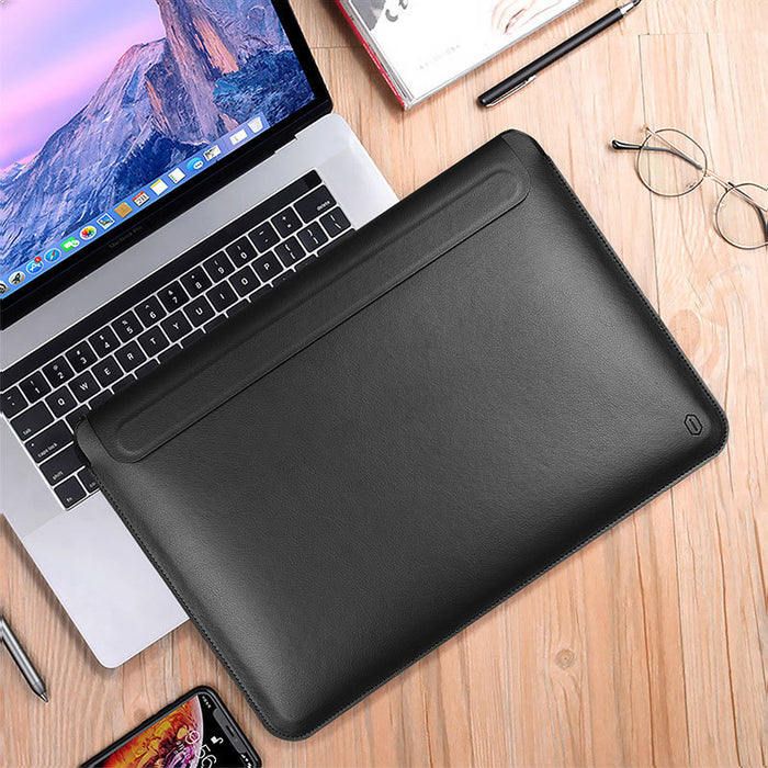 Suya Dayanıklı PU Deri Laptop ve Macbook Çantası – Darbe Emici, Ergonomik ve Şık Tasarım görsel 1