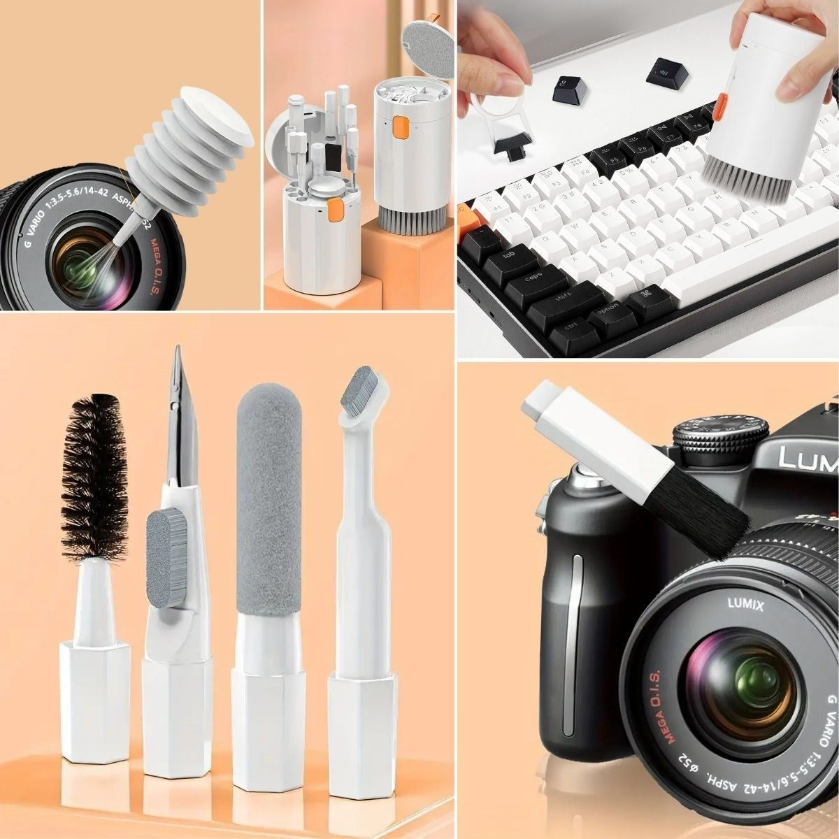 20 Parça Çok Fonksiyonlu Bilgisayar, Telefon ve Kablosuz Kulaklık Temizlik Seti