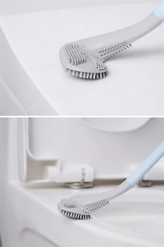 Golf Tasarımlı Silikon WC Klozet Temizlik Fırçası – Yapışkanlı Kanca Hediyeli