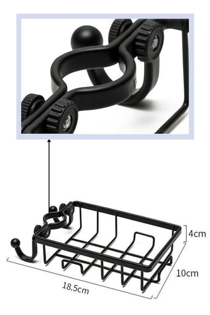 Paslanmaz Çelik Mutfak Banyo Musluğuna Sabitlenebilir Sabunluk ve Sünger Tutucu Aparat