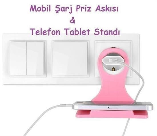 Universal Mobil Şarj Priz Askısı ve Telefon Tablet Tutucu Stand