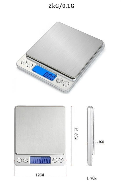 Dijital Hassas Mutfak Terazisi 2000 gr / 0.1 gr Hassasiyetli