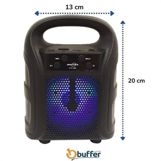 Taşınabilir Işıklı Bluetooth Hoparlör – Wireless, Radyolu, USB & SD Kart Girişli Taşınabilir Ses Sistemi görsel 3