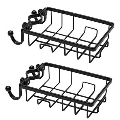 Paslanmaz Çelik Mutfak Banyo Musluğuna Sabitlenebilir Sabunluk ve Sünger Tutucu Aparat