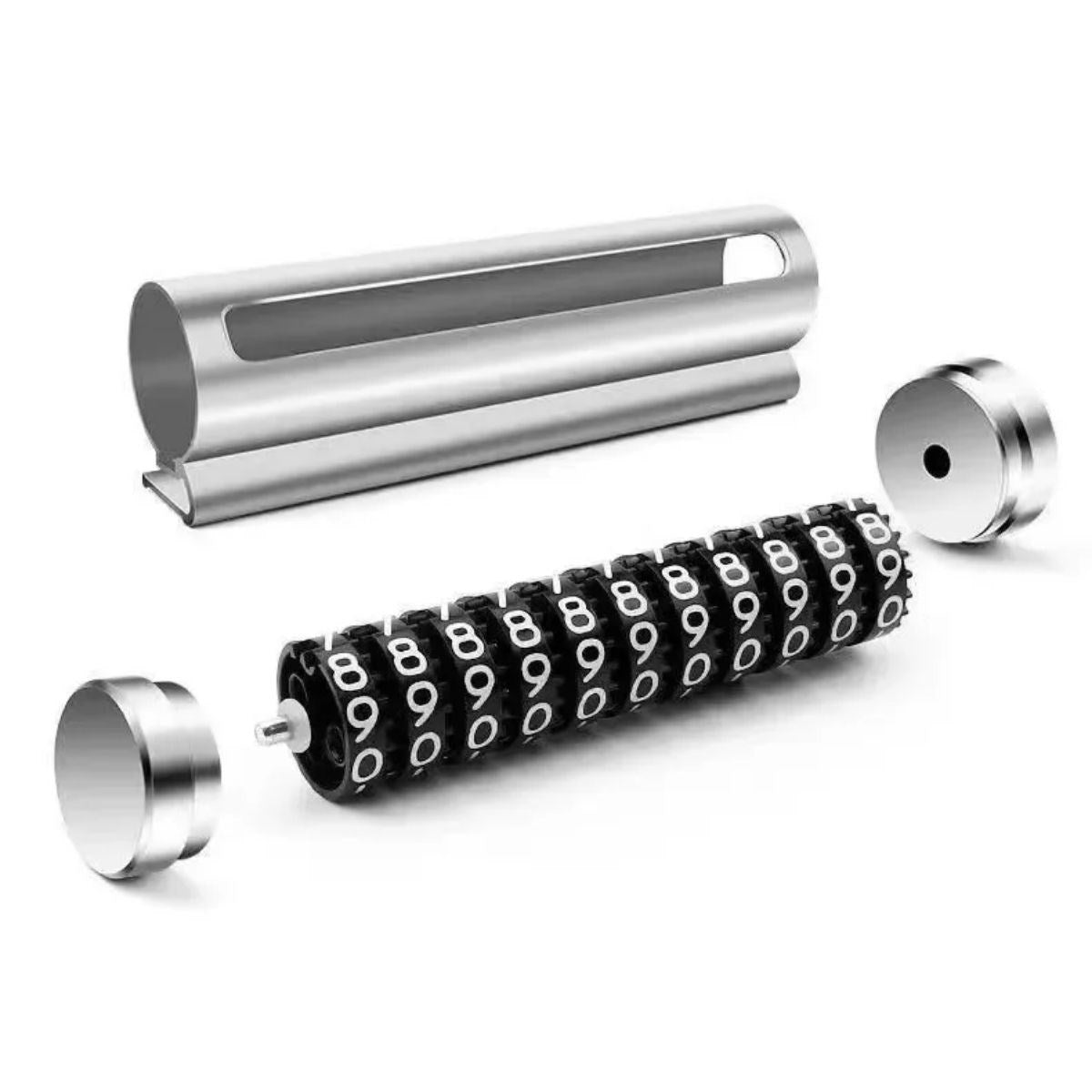 Alüminyum Kasa Gri Renk Çevirmeli Araç İçi Telefon Numaratörü – Park Oto Numaratör