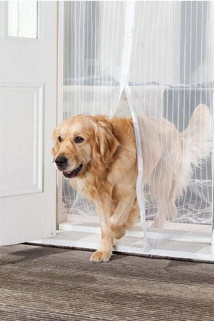 Pratik Manyetik Mıknatıslı Beyaz Kapı Pencere Sinekliği Tülü 90 x 210 cm