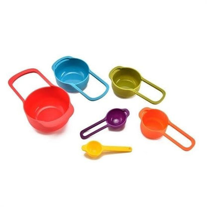 Pratik 5’li Ölçü Kaşığı Kabı – Şeker, Baharat ve Sıvı Ölçer Set