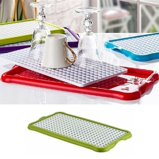 Pratik Lavabo Tezgah Üstü Bulaşık Kurutmalığı Süzmatik 22x40 cm görsel 1