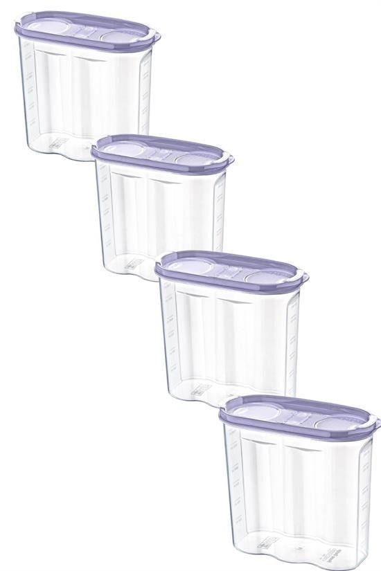 2 Kapaklı Ölçekli Erzak Kuru Gıda Saklama Kutusu - 1,7 Litre