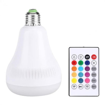 Bluetooth’lu RGB Renkli Hoparlörlü Kumandalı Akıllı LED Ampul LD-37