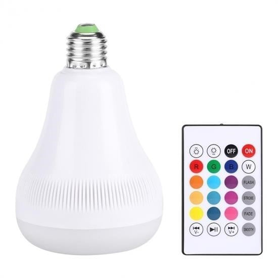 Bluetooth’lu RGB Renkli Hoparlörlü Kumandalı Akıllı LED Ampul LD-37