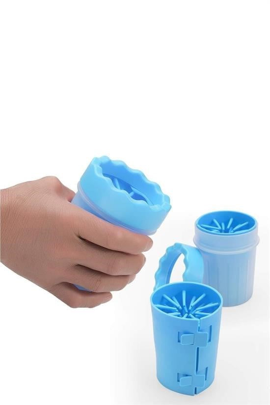 Silikon Jel Fırçalı Kedi Köpek Pati Temizleme Kovası – Küçük Boy