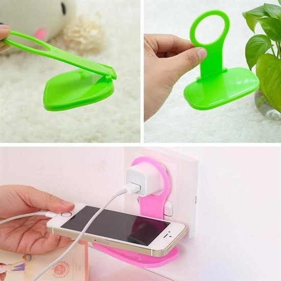 Universal Mobil Şarj Priz Askısı ve Telefon Tablet Tutucu Stand