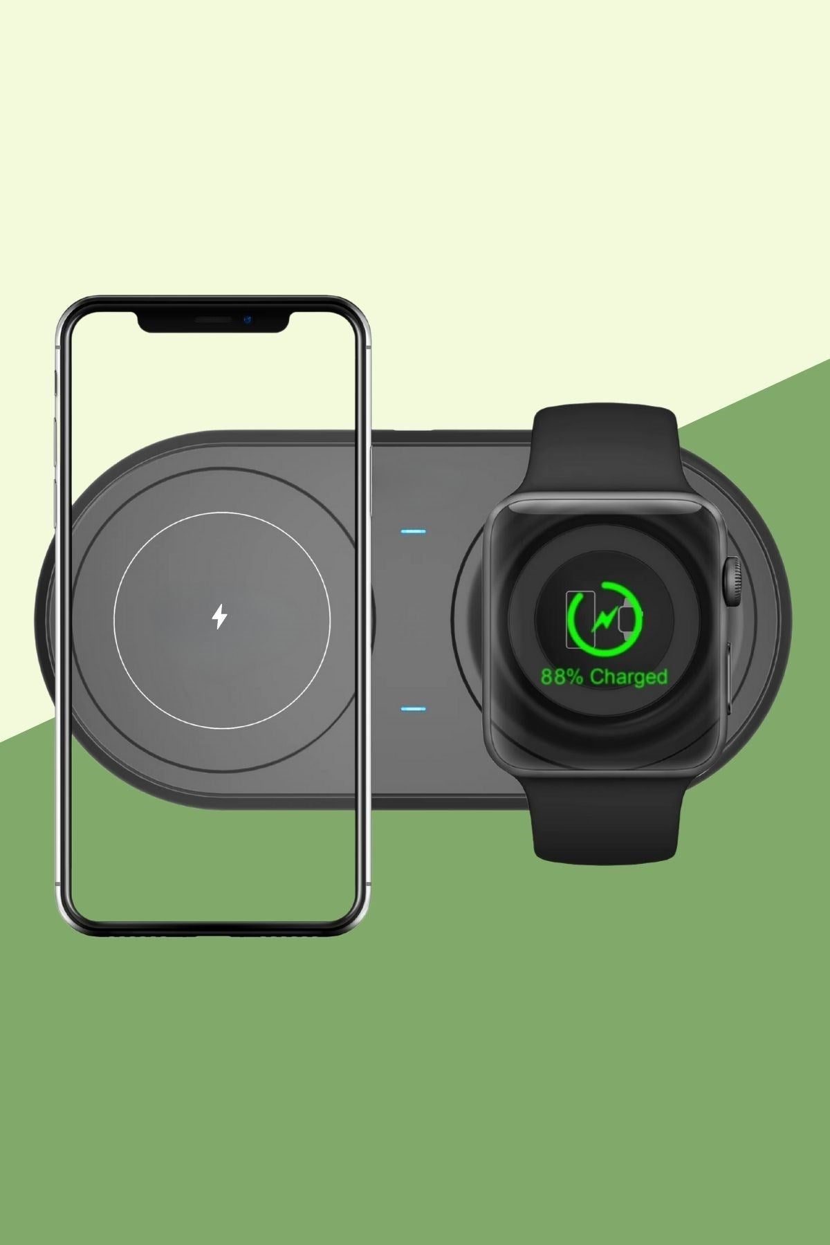 2’si 1 Arada Kablosuz Saat, Kulaklık ve Telefon Hızlı Şarj Aparatı