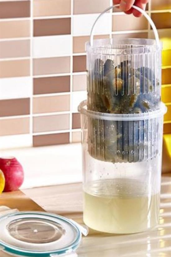 Zeytin Turşu Sebze Yıkama Kutusu Klipsli Kapaklı Saklama Kabı görsel 4