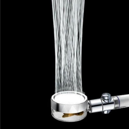 Turbo Pervaneli ve Filtreli Su Tasarruflu 360° Dönebilen Tazyikli Duş Başlığı