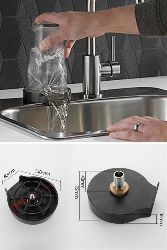 Yüksek Basınçlı Otomatik Bardak Yıkama Aparatı – Mutfak Lavabosu İçin Hızlı Kupa Durulayıcı