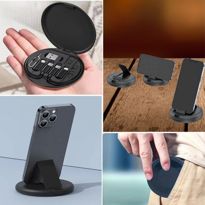 60W Destekli Seyahat Kablo Kutusu 5’i 1 Arada USB Type-C Şarj Kablosu Seti