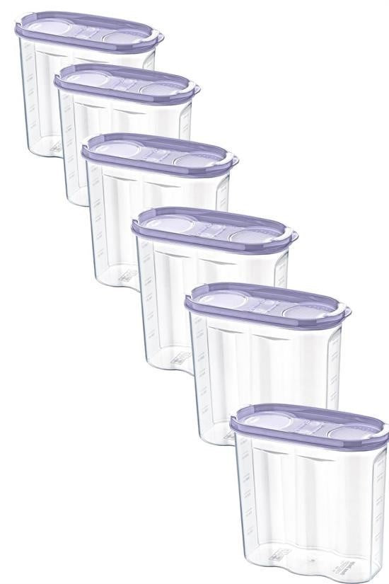 2 Kapaklı Ölçekli Erzak Kuru Gıda Saklama Kutusu - 1,7 Litre