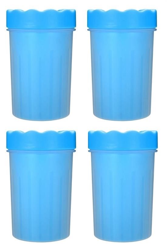 Silikon Jel Fırçalı Kedi Köpek Pati Temizleme Kovası – Küçük Boy