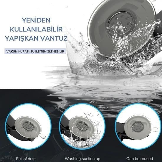 360° Dönen Torpido Üstü Uzunluk Ayarlı Vantuzlu Teleskopik Araç Telefon Tutucu