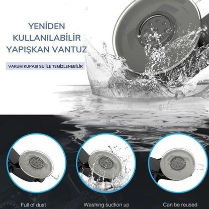 360° Dönen Torpido Üstü Uzunluk Ayarlı Vantuzlu Teleskopik Araç Telefon Tutucu