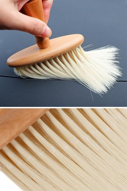 Ahşap Saplı Yumuşak Kıl Fırça – Araba ve Bilgisayar İçin Detaylı Toz Alma Temizlik Fırçası