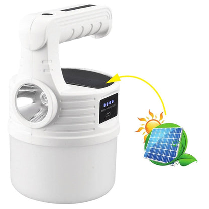 LED Güneş Enerjili Kamp Lambası – 2000 Lümen, 5 Modlu, USB Şarjlı Asılabilir Torch El Feneri