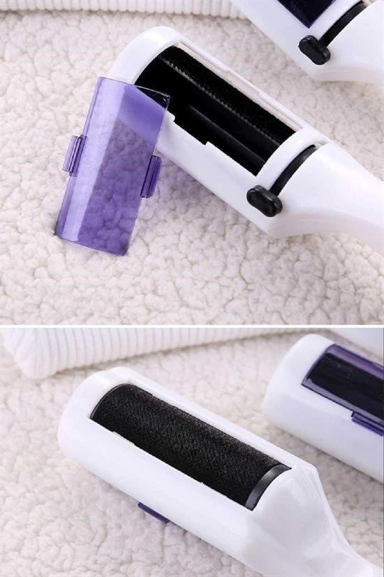 Taşınabilir Elektrostatik Hazneli Rulo Şeklinde Evcil Hayvan Tüyü ve Saç Toplayıcı