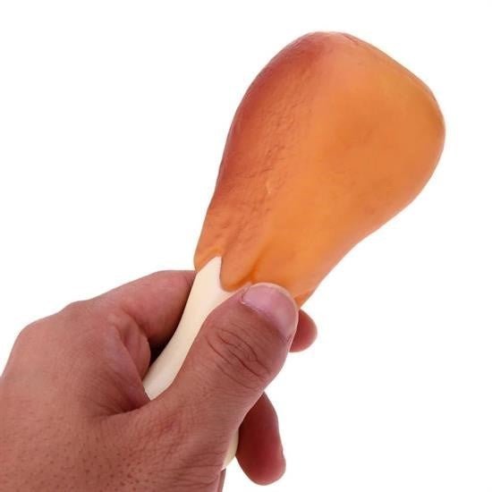 Köpekler İçin Tavuk Budu Sesli Oyuncak – Dayanıklı ve Eğlenceli Eğitim Oyuncağı