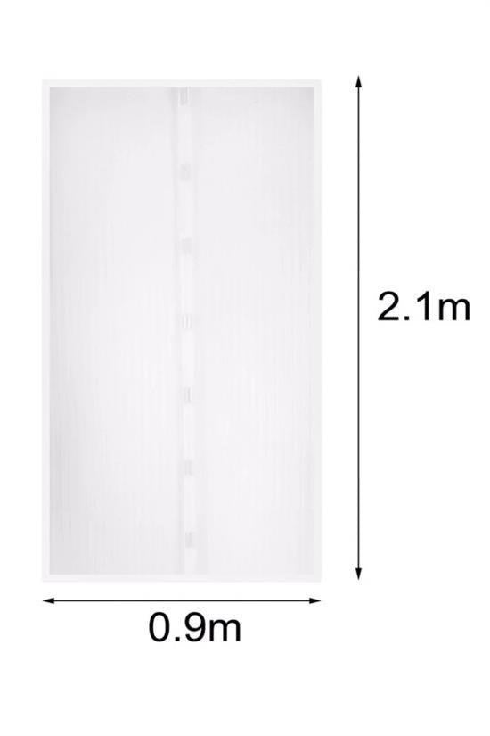 Pratik Manyetik Mıknatıslı Beyaz Kapı Pencere Sinekliği Tülü 90 x 210 cm