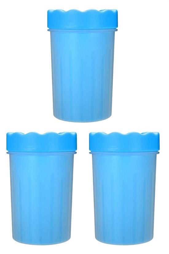 Silikon Jel Fırçalı Kedi Köpek Pati Temizleme Kovası – Küçük Boy