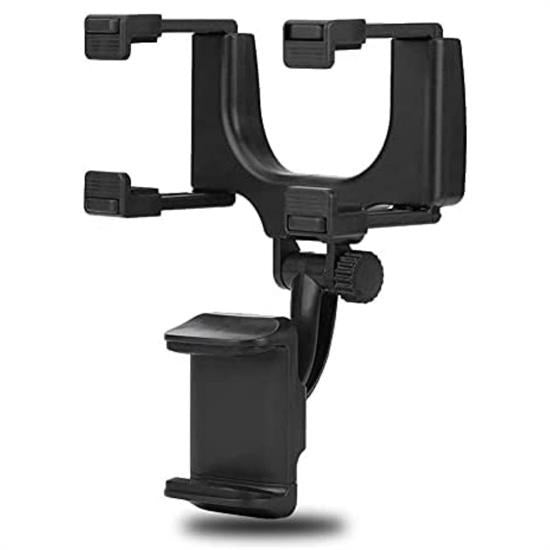 Araç İçi Dikiz Aynaya Takılan 360° Döner Telefon Tutucu Aparat görsel 2