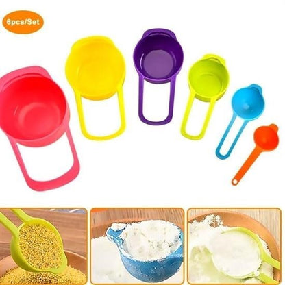 Pratik 5’li Ölçü Kaşığı Kabı – Şeker, Baharat ve Sıvı Ölçer Set