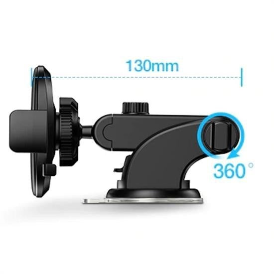 360° Dönen Torpido Üstü Uzunluk Ayarlı Vantuzlu Teleskopik Araç Telefon Tutucu görsel 4